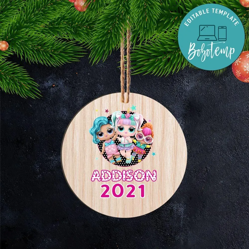Lol Surprise Doll Christmas Wood Ornament Gift Createpartylabels