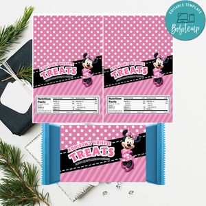 Pink Minnie Mouse Rice Krispie Treat Digital File Printable Instant Download