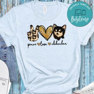 Peace love Chihuahua glitter Chihuahua T-Shirt