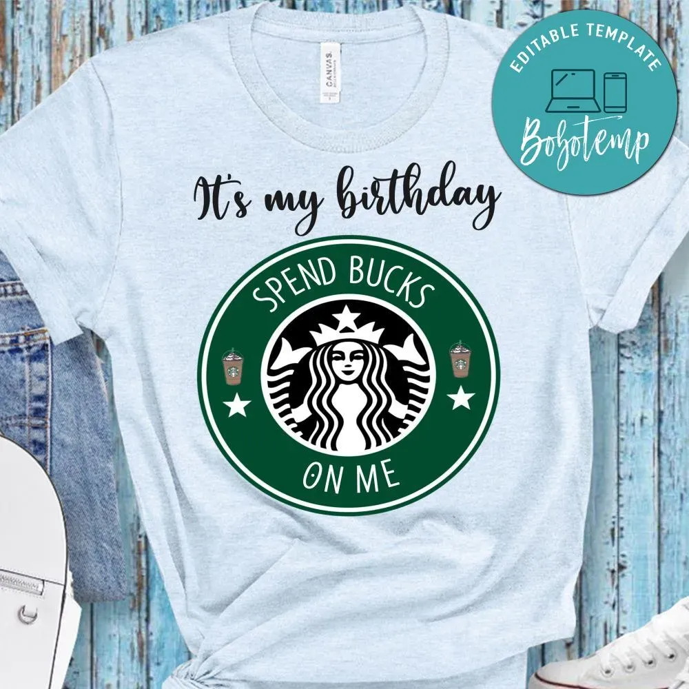 Starbucks Coffee Birthday PNG file template | Bobotemp