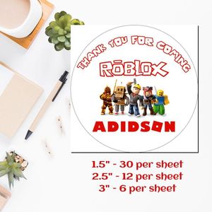 Customized Roblox Printed Happy Birthday Sticker Sheets