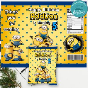 Minions Chip Bag Digital File Printable Instant Download