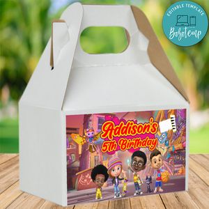 Magic Motown Gable Boxes Label Template to Print at Home Instant Download