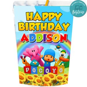 Pocoyo Capri Sun Labels Digital File Printable Instant Download