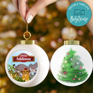 Lion King Christmas Ball Ornament Gift