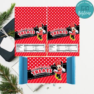 Minnie Mouse Birthday Rice Krispie Treat Digital File Printable Instant Download