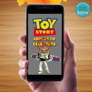 Toy story 4 Video Invitation Digital Template Customizable Instant Download