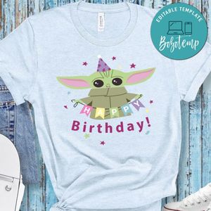 Baby Yoda Toddler Birthday PNG file template
