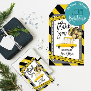 Printable Quarantine Drive By Birthday Parade Gift Bag Label Instant Download