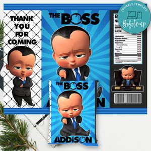 African Baby Boss Favor Bag Digital File Printable Instant Download