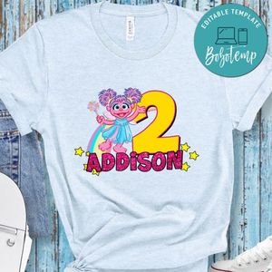 Custom Sesame Street Abby Birthday Shirt for Kid