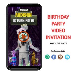 Marshmello Video Invitation Digital Template Customizable Instant Download