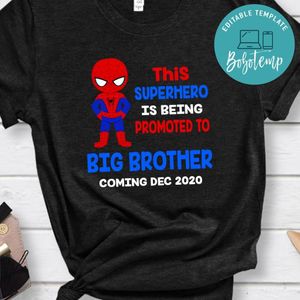 SpiderMan I'm Going To be A Big Brother Shirt