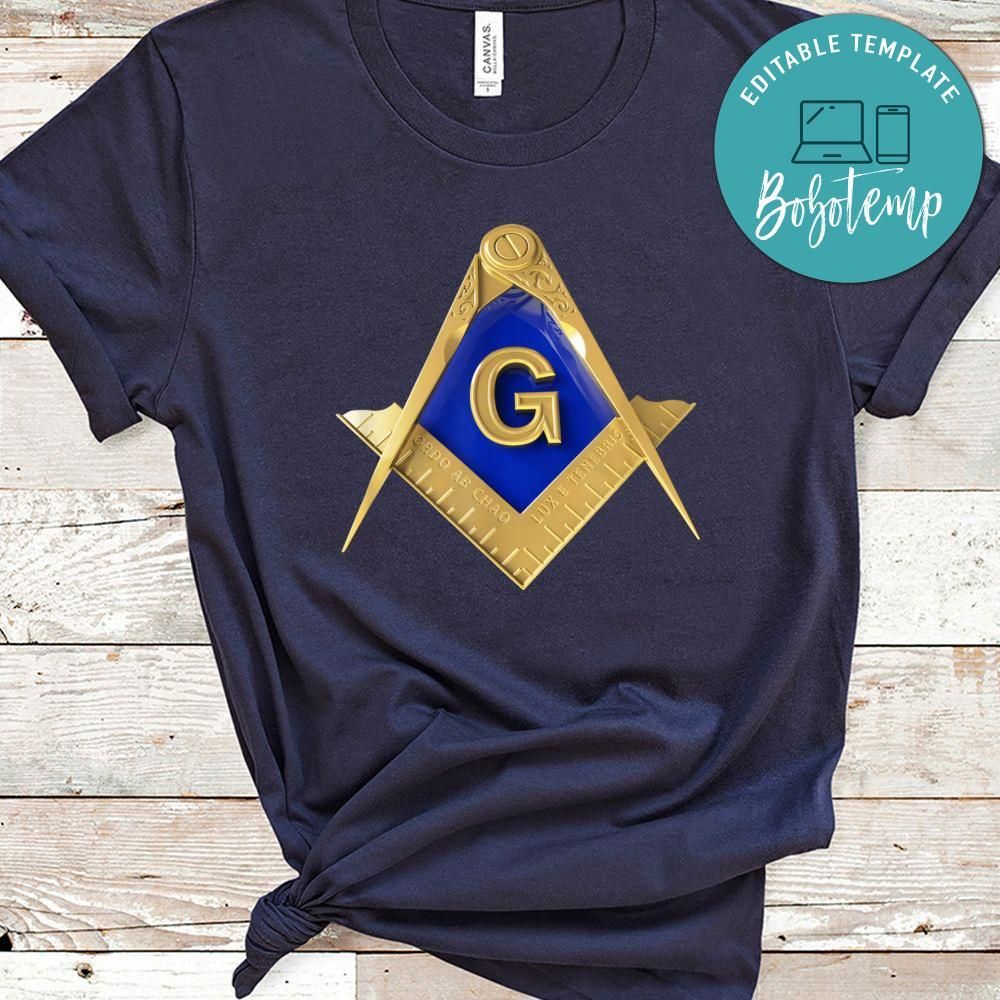 Masonic Shirt Square & Compass Freemason Lodge PNG file template