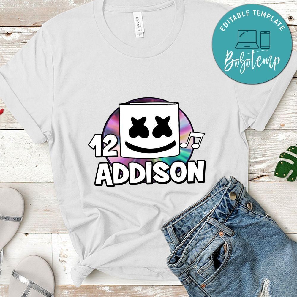 Custom Dj Marshmello Birthday Shirt for Kid