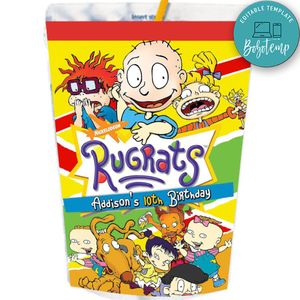 Rugrats Capri Sun Birthday Labels Digital File Printable Instant Download