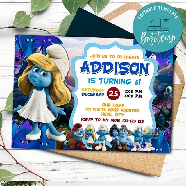 smurfs-smurfette-invitation-template-to-print-at-home-bobotemp