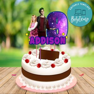 Disney Zombies 2 Birthday Cake Topper Template Printable Instant Download
