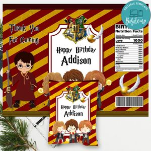 Harry Potter Chip Bag Digital File Printable Instant Download