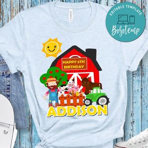 Old MacDonald Farm Happy Birthday PNG file template