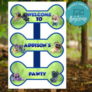 Puppy Dog Pals Birthday Welcome Sign Digital File Printable Instant Download