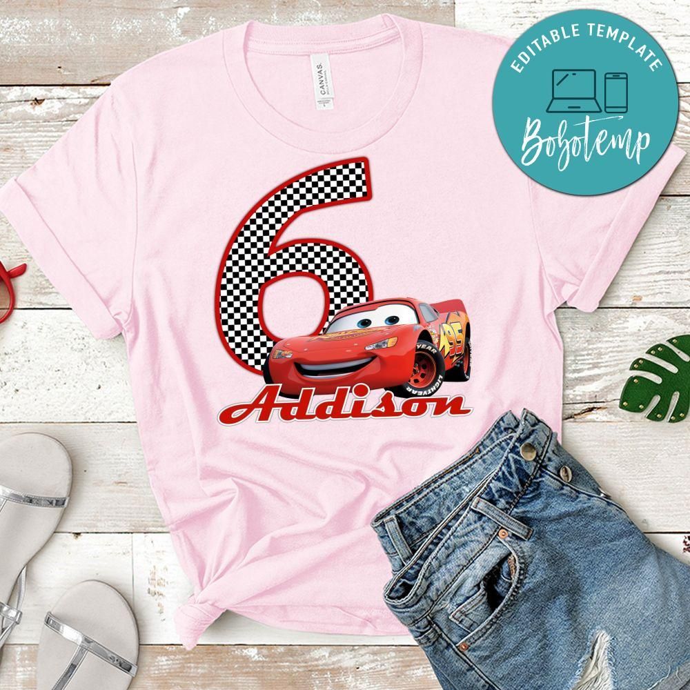 Disney Cars 3 Birthday PNG file template for Boy