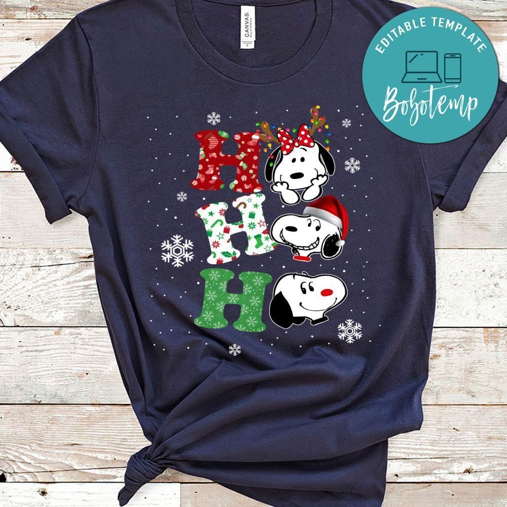 HO HO HO Snoopy Christmas Shirt for Kids