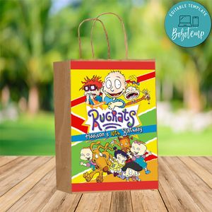 Custom Rugrats Inspired Gift bag Label to print at home Instant Download