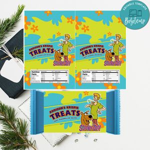Scooby Doo Birthday Rice Krispie Treat Digital File Printable Instant Download