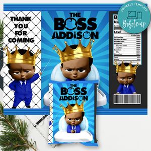 America African Baby Boss Favor Bag Digital File Printable Instant Download