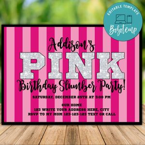 Printable Victoria Secret Birthday Flyer Instant Download
