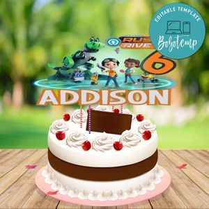 Printable Rusty Rivets Birthday Cake Topper Template Instant Download