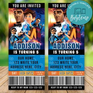 Editable Pies In Disguise Birthday Ticket Invitation Instant Download