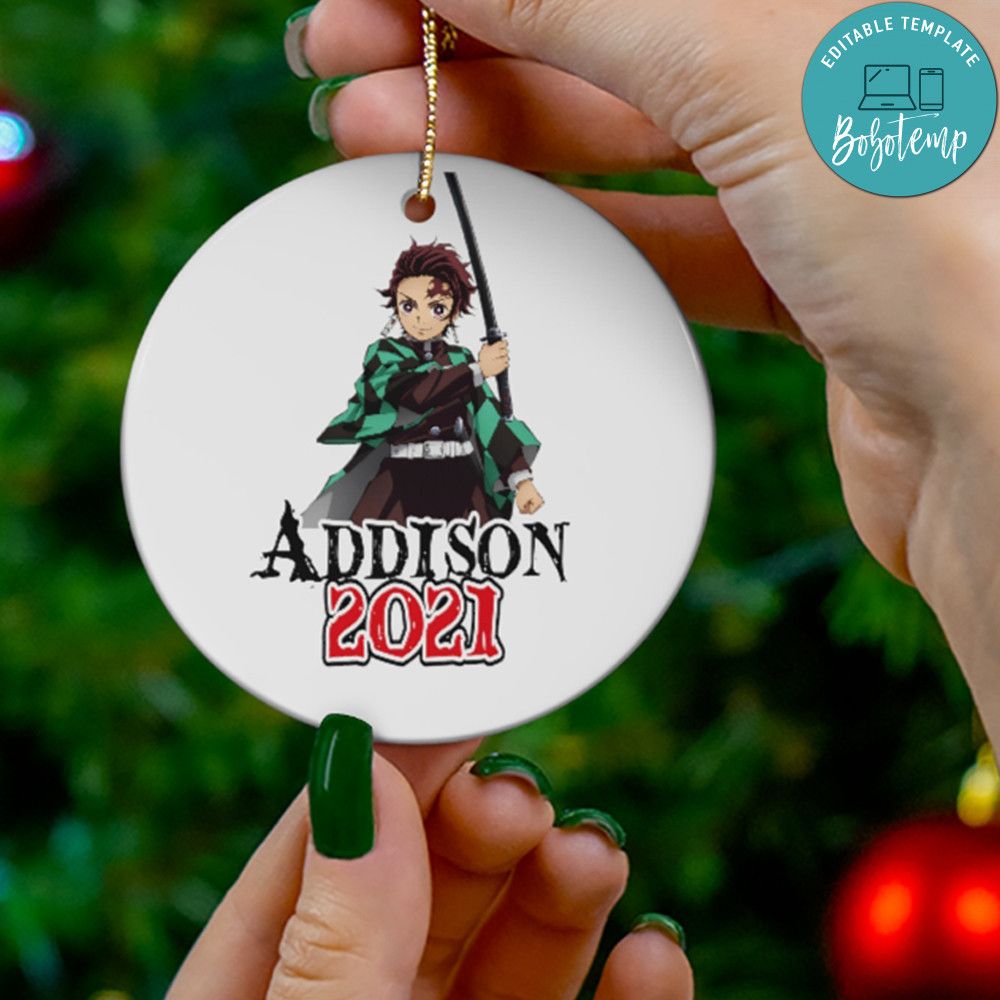 Demon Slayer Christmas Plastic Ornament Gift Bobotemp
