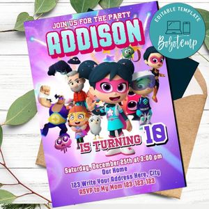 Starbeam Invitation Printable Instant Download