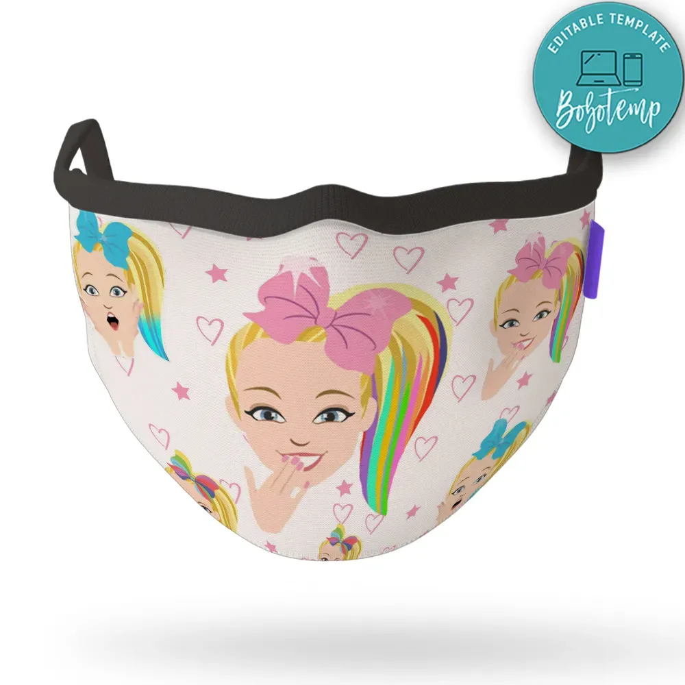 Printable Jojo Siwa Face Mask Digital File Instant Download Bobotemp