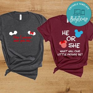 Mickey Minnie Mouse Gender Reveal Party PNG file template