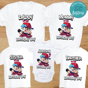 Friday night funkin family birthday party PNG file template