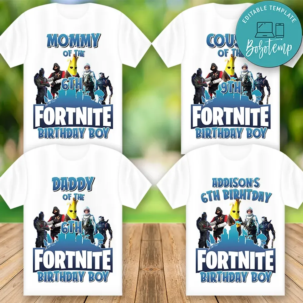 Customizable Fortnite Game Birthday Iron On Transfer Tshirt Diy