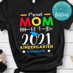 Proud Mom of 2021 Kindergarten Graduate PNG file template