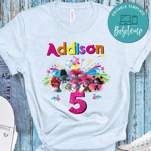 Custom Trolls World Tour Birthday Shirt for Kid
