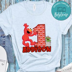 Custom Sesame Street Elmo Birthday Shirt for Kid