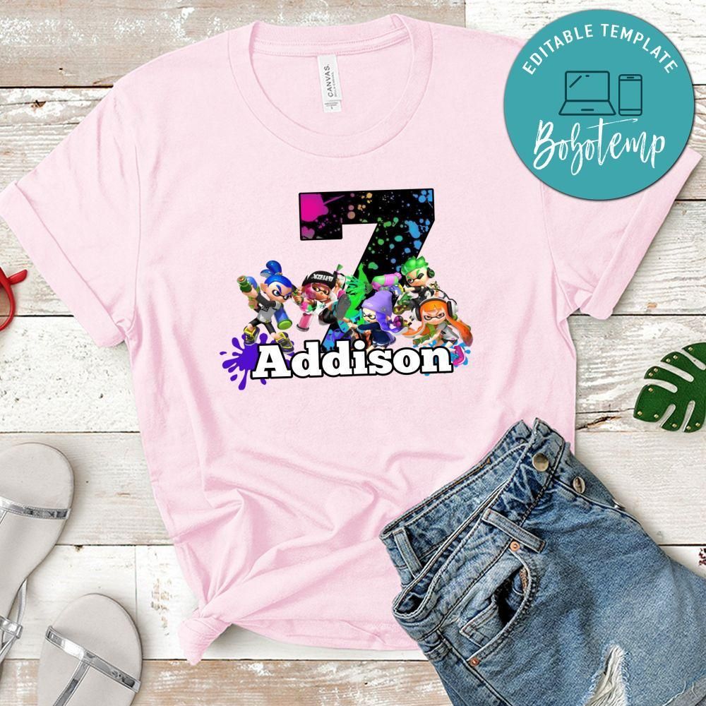 Custom Splatoon Birthday Shirt for Kid