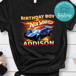 Custom Hot Wheels Birthday Shirt for Boy