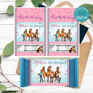Spirit Riding Free hershey Candy Bar Wrapper Digital File Printable Instant Download