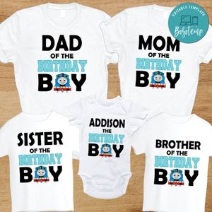 Thomas and friend Birthday Family Matching Party PNG file template