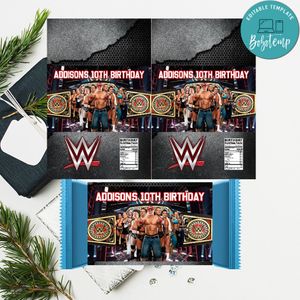 WWE Candy Bar Digital File Printable Instant Download