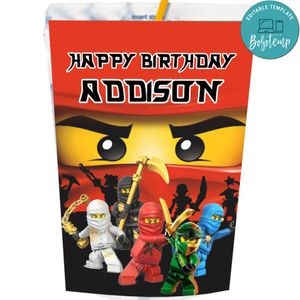 Ninjago Capri Sun Labels Digital File Printable Instant Download
