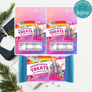 Jojo Siwa Birthday Rice Krispie Treat Digital File Printable Instant Download