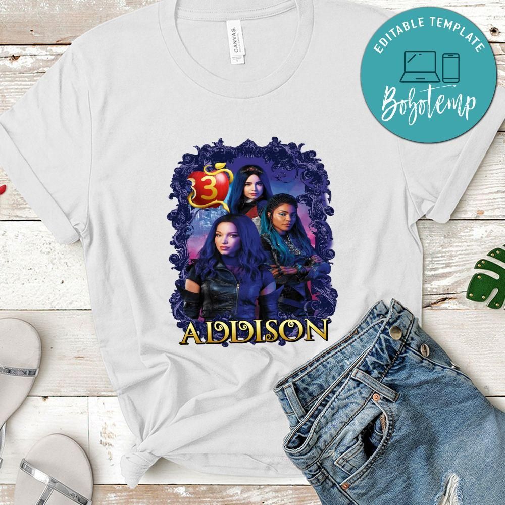 Custom Disney Descendants Birthday Shirt for Girl